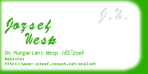 jozsef wesp business card